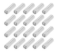 QUARKZMAN 24pcs Support d'Étagère Placard en Métal Nickelé 6mm Diamètre | Broches et Vis de Couverture Consoles et Taquets pour Étagère Bibliothèque Meubles Armoire Placard de Garde-Manger, Argent