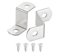 QUARKZMAN 25pcs Attache Cadre Agrafe Forme Z 19mm avec 2 Trou de Fixation | Attache Tableau Tournante Cadre Photo et Miroir, Montage de Peinture sur Toile avec Vis, Argent