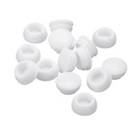 QUARKZMAN 25Pcs Bouchons en Silicone, Bouchons Ronds en Caoutchouc à Enclenchement pour Trous de 18-19mm, Bouchons Étanches pour Tubes Métalliques, Embouts pour Meubles, Blancs