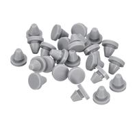 QUARKZMAN 25Pcs Bouchons en Silicone, Bouchons Ronds en Caoutchouc pour Trous de 6-7mm, Bouchons Étanches pour Tubes Métalliques, Embouts pour Meubles, Gris