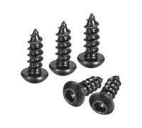 QUARKZMAN 25Pcs Vis Autotaraudeuses à Six Pans Creux, M6 x 16mm Vis Autoperceuse à Tête Hexagonale Creuse en Acier au Carbone Vis à Bois