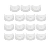 QUARKZMAN 26Pcs Rondelles Plastiques Rondes, 6mm x 25mm x 3mm Blanc PE Rondelle Concave Espaceur Quincaillerie Fixation Machine pour Fixation Tube Rond