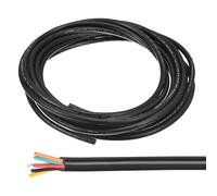QUARKZMAN 28Awg Électrique Fil 6 Conducteurs Ul2464 Étain Cuivre 9,8Ft Noir | Basse Tension Pvc Boîtier Souple Extension Alimentation Cordon pour Led Bandes Lampes Éclairage