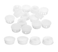 QUARKZMAN 28Pcs Bouchon de Trou en Nylon, 19.5-20mm Diamètre de Trou Bouchon d'étanchéité Rond Souple et Flexible de Verrouillage Bouchons en Caoutchouc pour Bouteille, Tuyau, Cuisine, Blanc