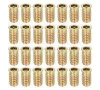 QUARKZMAN 28Pcs Insert Filetés Écrous M10x30mm Insert Hexagonal Pour Bois | Vis Acier Carbone, Écrous Meubles Boulon Fixation