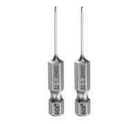 QUARKZMAN 2pcs #000 Embouts Tournevis Phillips 1/4" Tige Hexagonale Gris | PH000, Embout Crucille, Acier S2, 2" (50mm) Long, 1.2mm Tige Magnétique, Industriel