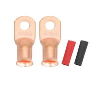 QUARKZMAN 2Pcs 1/0 AWG Bornes De Batterie À Oeil M8 5/16" 8mm Or