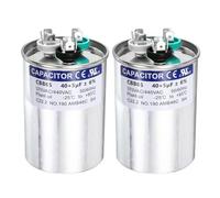 QUARKZMAN 2Pcs 40+5 MFD CBB65 Condensateur de Marche 40+5 uf, 370/440V Condensateur AC Rond pour Moteurs à Courant Alternatif, Systèmes de Chauffage, Ventilation et Climatisation