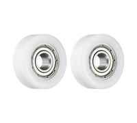 QUARKZMAN 2pcs 605ZZ Poulie à Roulements, 5x19x7mm Roulements Rigides à Billes à Gorge Profonde, Roue Roulante Transporteuse Poulie Plate pour Accessoires Quincaillerie Meubles Fenêtre