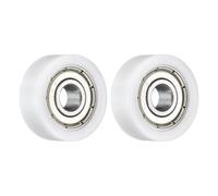 QUARKZMAN 2pcs 606ZZ Poulie à Roulements, 6x21x8mm Roulements Rigides à Billes à Gorge Profonde, Roue Roulante Transporteuse Poulie Plate pour Accessoires Quincaillerie Meubles Fenêtre