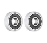 QUARKZMAN 2pcs 608RS Poulie à Roulements, 8x24x7mm Roulements Rigides à Billes à Gorge Profonde, Roue Roulante Transporteuse Poulie Plate pour Accessoires Quincaillerie Meubles Fenêtre