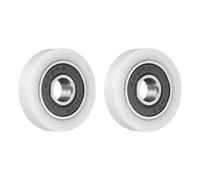 QUARKZMAN 2pcs 608RS Poulie à Roulements, 8x30x7mm Roulements Rigides à Billes à Gorge Profonde, Roue Roulante Transporteuse Poulie Plate pour Accessoires Quincaillerie Meubles Fenêtre