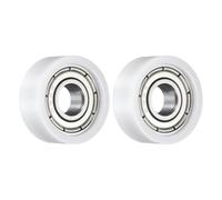 QUARKZMAN 2pcs 696ZZ Poulie à Roulements, 6x18x7mm Roulements Rigides à Billes à Gorge Profonde, Roue Roulante Transporteuse Poulie Plate pour Accessoires Quincaillerie Meubles Fenêtre