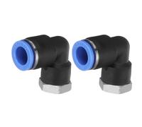 QUARKZMAN 2pcs 90 Raccords 10mm Tube OD x 1/8" NPT Femelle Fileté | Push To Connect, Coude Raccord Rapide Pour Tuyau Pneumatique Connecteur Push Lock Pour Conduite D'eau Gaz Huile