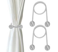 QUARKZMAN 2PCS Attaches Rideaux, Attaches Rideaux Tressées Décoratives Porte-Rideaux Décoratifs Cordons pour Rideaux pour Bureau Extérieur Maison Décoration, Gris