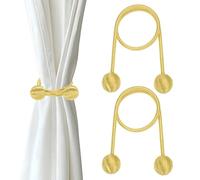 QUARKZMAN 2PCS Attaches Rideaux, Attaches Rideaux Tressées Portières Décoration Fenêtre Support Rideau Cordons Décoratifs pour Rideaux Extérieur Bureau Maison Décoration, Jaune Doré