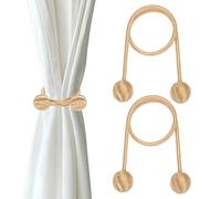 QUARKZMAN 2PCS Attaches Rideaux, Attaches Rideaux Tressées Twist Weave Porte-Rideaux Décoratifs Cordons à Rideaux pour Décoration Extérieur Bureau Maison, Jaune Clair Brown