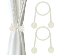 QUARKZMAN 2PCS Attaches-Rideaux, Attaches Tissées pour Rideaux, Supports pour Drap De Fenêtre, Cordons Décoratifs pour Rideaux D'Intérieur Et D'Extérieur, Jaune Clair