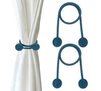QUARKZMAN 2PCS Attaches Rideaux, Tresse Torsadée pour Tenir Les Rideaux, Supports Décoratifs pour Drapes, Cordons Décoratifs pour Rideaux D'extérieur, Bureau Ou Maison, Bleu