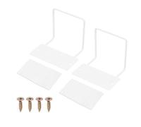 QUARKZMAN 2Pcs Butée De Matelas Anti-Glisse, 4,7 Pouces x 3,9 Pouces Barre De Maintien en Métal pour Empêcher Le Glissement pour La Plupart des Cadres De Lit, Blanc