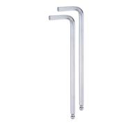 QUARKZMAN 2Pcs Clé Hexagonale à Extrémité Sphérique de 5 mm Ton Argent | Clés Métriques, Outil de Réparation en Acier au Chrome Vanadium pour Réparations, en Forme de L, à Bras Long