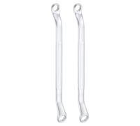 QUARKZMAN 2Pcs Clés Polygonales Double Coudée à 45 Degrés 8mm x 10mm 12 Points Métrique Clé à Œil Cr-V Clé Torx Longue en Acier Chrome Vanadium pour Réparation Automobile et Domestique