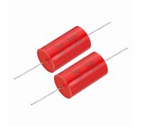 QUARKZMAN 2Pcs Condensateur 10uf Condensateur de Filtrage 250V Red Filtre de Haut-Parleur Axial Audio, Condensateur à Film MKP