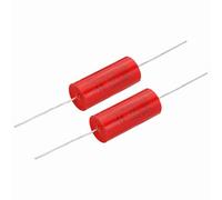 QUARKZMAN 2Pcs Condensateur 3uf Condensateur de Filtrage 250V Red Filtre de Haut-Parleur Axial Audio, Condensateur à Film MKP