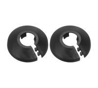 QUARKZMAN 2Pcs Couvercle de Tuyau de Bride de Décoration Noir | avec Un Diamètre Extérieur de 16 mm, Cache-Tuyau d'Eau en Plastique Pp, Couvercle de Ligne de Vidange de Tuyau d'Eau
