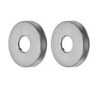 QUARKZMAN 2Pcs douchette De Douche, 2.4"x0.4" 304 Acier Inoxydable Ronde Plaque De Remplacement Pour 0.83" Dia. Tuyaux Universelle Couverture De Bras De Douche Troues, Gris