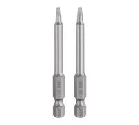 QUARKZMAN 2Pcs Embout de Tournevis Carré Sq1 1/4" Tige Hexagonale 65mm/2.6" Longueur Magnétique 4 Pointes Embouts Hexagonaux Acier S2 Qualité Industrielle Électrique 5mm Tige