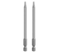 QUARKZMAN 2Pcs Embout de Tournevis Carré Sq2 1/4" Tige Hexagonale 100mm/4" Longueur Magnétique 4 Pointes Embouts Hexagonaux Acier S2 Qualité Industrielle Électrique 6mm Tige