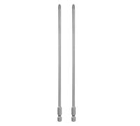QUARKZMAN 2Pcs Embout de Tournevis Cruciforme Phillips Tige Hexagonale 1/4" | #2 Ph2, en Acier S2, 8" (200mm) Long, Magnétique, pour Tournevis Électrique, 0.177" (4.5mm) Tige