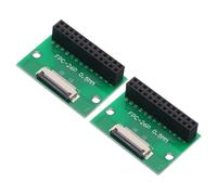 QUARKZMAN 2Pcs FFC FPC Carte de Connecteur 26 Broches 0.5 Prise vers 2.54mm | Adaptateur de Bande d'Embase Femelle à Double Rangée, Carte de Conversion PCB pour Téléviseurs LCD