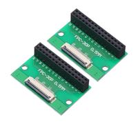 QUARKZMAN 2Pcs FFC FPC Carte de Connecteur 30 Broches 0.5mm Prise | vers 2.54mm Adaptateur de Bande d'Embase Femelle à Double Rangée, Carte de Conversion PCB, pour Téléviseurs LCD
