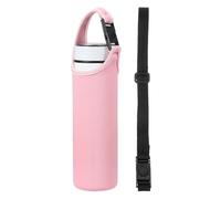 QUARKZMAN 2pcs Housse Isotherme Pour Gourde En Néoprène, 15.5-20oz Porte-Gourde Isolant Sac Portable Pour Bouteille D'eau Avec 2 Bretelles, Rose