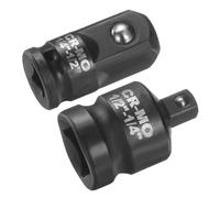 QUARKZMAN 2pcs Jeu De Réducteur Et Augmentateur D'Adaptateur De Douille À Choc 1/2" À 1/4" 1/4" À 1/2" Entraînement Carré SAE Acier CR-MO Convertisseur Pour hoc Et liquet