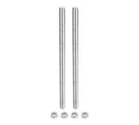 QUARKZMAN 2Pcs M14 x 250mm Tige Filetée Entièrement avec 4 Pcs Écrous Hexagonaux, 2mm Pas de Filetage en Acier Inoxydable 304 Filetées à Droite, Goujons de Barre pour Réparation, Bricolage