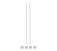QUARKZMAN 2Pcs M3 x 250mm Tige Filetée Entièrement avec 4 Pcs Écrous Hexagonaux, 0.5mm Pas de Filetage en Acier Inoxydable 304 Filetées à Droite, Goujons de Barre pour Réparation, Bricolage