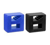QUARKZMAN 2pcs Magnétiseur Démagnétiseur Outil 2" x 2" Magnétiseur Démagnétiseur Rapide Pour Tournevis Vis Forets Écrous Boulons Douilles Réparation DIY, Bleu/Noir