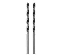 QUARKZMAN 2Pcs Mèches de Perçage Pointe Brad 3mm(8/64") Dia Tige Droite Ronde Mèche Métrique Pointe Brad 1,4" Profondeur de Perçage Mèches à Spirale pour Menuisier Bois Plastique Caoutchouc