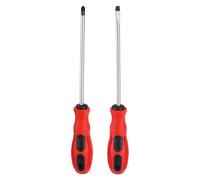 QUARKZMAN 2Pcs PH2+SL6 Phillips/Slotted Tournevis 200mm Longueur Acier 45# Tournevis Magnétiques Croix/Plat Grade Industriel Outil Électricien Avec Manche Anti-Dérapant Pour Réparation