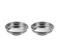 QUARKZMAN 2Pcs Plateau Magnétique Rond 4" x 1,1" pour Outils Magnétiques | en Acier Inoxydable, Support pour Douilles Vis Écrous Boulons Rondelles et Pièces Métalliques