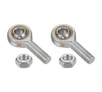 QUARKZMAN 2Pcs POS12 Embout à Tige de 12 mm de Diamètre, Filetage Mâle M12x1.75 à Droite, Embout à Rotule Autolubrifiant avec Écrou de Blocage