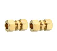 QUARKZMAN 2Pcs Raccord De Tube À Compression En Laiton, Connecteur OD De Tube De 14 mm, Raccords À Compression Filetés NPT Et Manchons À Compression, Adaptateur De Couplage Droit En Laiton