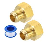QUARKZMAN 2Pcs Raccord De Tube En Laiton, 5/8 SAE Male x 3/4 SAE Femelle Adaptateurs De Tube A Embout Pour Ligne De Gaz Air Refrigeration HVAC