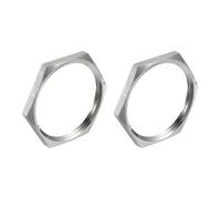 QUARKZMAN 2Pcs Raccord De Tuyau Moulé Écrou De Blocage, 304 Acier Inoxydable Écrou De Blocage NPT 1-1/2" Filetage Femelle Pour Plomberie Fixe, Balai À Eau Et Nettoyeur De Train Roulant