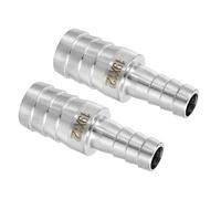 QUARKZMAN 2Pcs Raccord De Tuyau Réducteur Acier Inoxydable 19mm à 12mm | Raccord cannelé En Acier Inoxydable 304 Raccords Embout De Tuyau, Adaptateur hygiénique Pour Systèmes à Vide Connexions