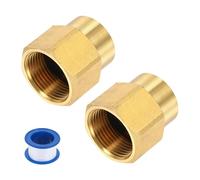 QUARKZMAN 2Pcs Raccord Pour Nettoyeur Haute Pression, Adaptateur Femelle M18 Vers Femelle M22 Raccord Rapide En Laiton Avec Bande D'étanchéité Pour Tuyau De Nettoyeur Haute Pression