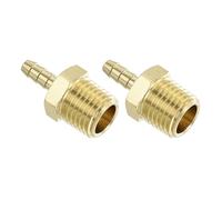 QUARKZMAN 2Pcs Raccords de Tuyau en Laiton 1/8" OD Barb x 1/4" Mâle NPT | Embout de Tuyau en Laiton, Raccord Cannelé Pour Air Eau Carburant Pneumatique Connecteur Adaptateur pour la Connexion
